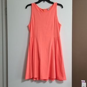 coral tank top dress